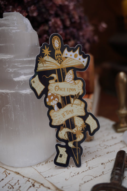 Once Upon a Time sticker | Gold Mirror details